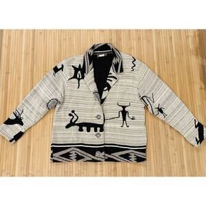 Painted Pony Vintage Woven Tapestry Jacket Southwestern New Mexico Aztec S / M